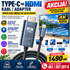 Adapter Type C na HDMI kabl 4K 60Hz sive boje za povezivanje laptopa, telefona i tableta sa televizorom, monitorom ili projektorom.