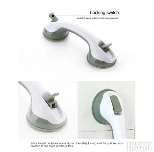 Siguran izlazak iz kade uz vakuum držač koji pruža čvrst oslonac i dodatnu stabilnost.