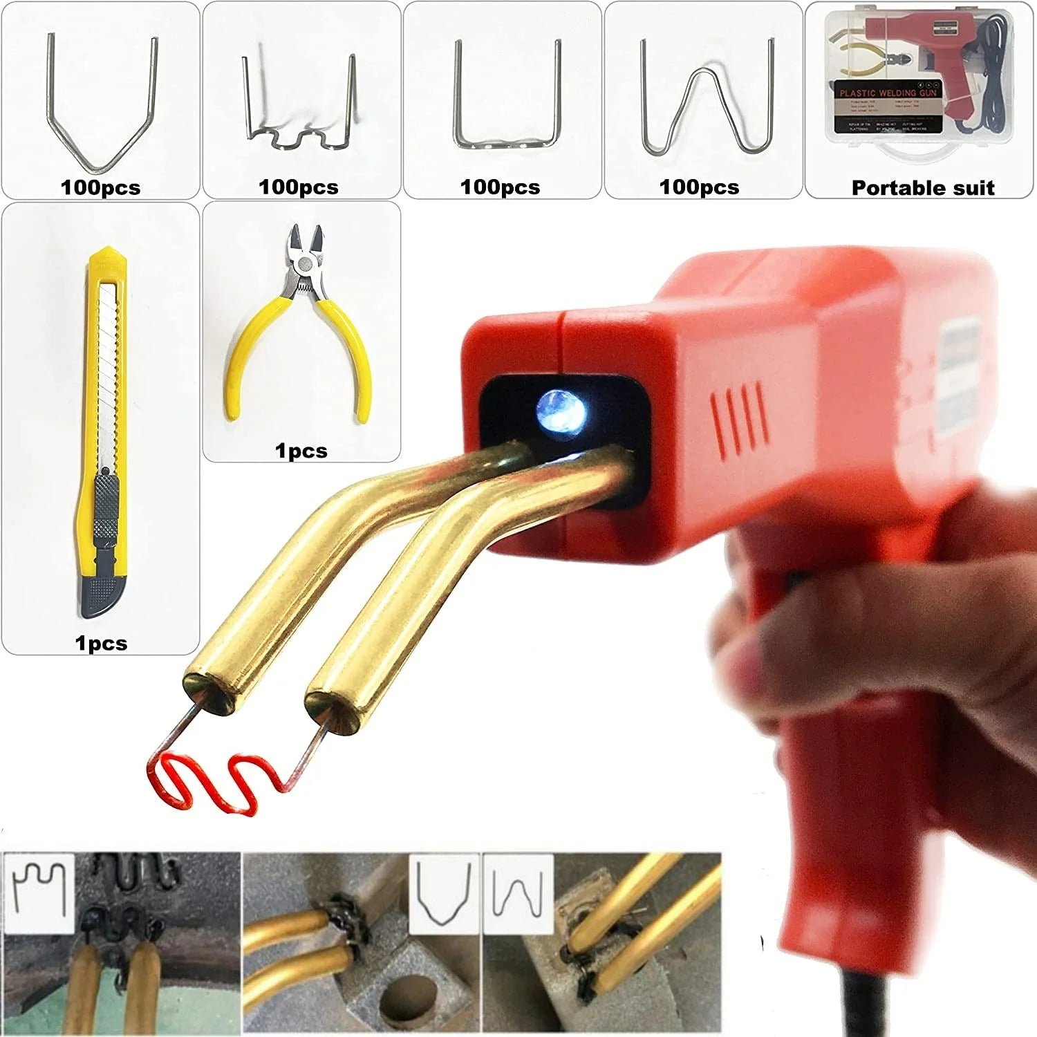 Efikasan pištolj za varenje plastike, dolazi sa koferom za lakše čuvanje i prenos. Savršen za kućne popravke i DIY projekte.