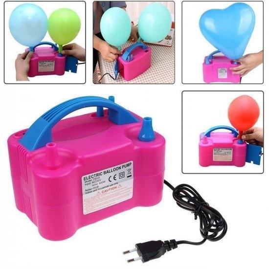 Električna pumpa za balone sa 2 mlaznice – štedi vreme, savršena za dekoracije i proslave.
