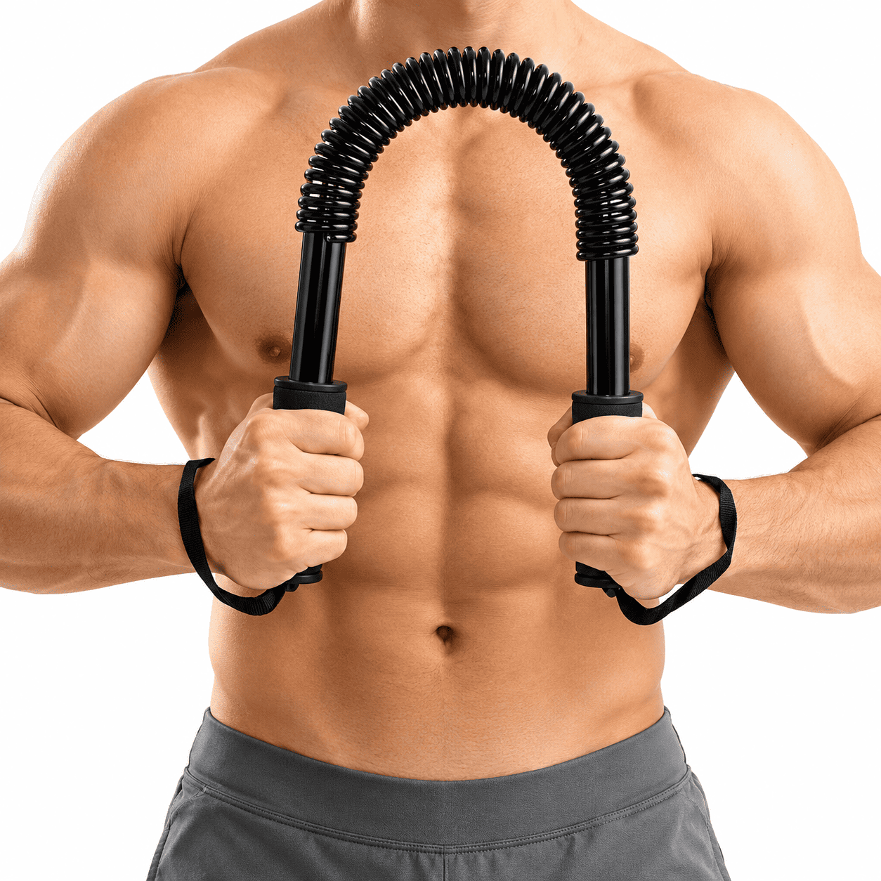 Fitnes opruga Power Twister 30 kg za vežbanje gornjeg dela tela, pogodna za trening bicepsa, grudnih mišića, ramena i jačanje snage.
