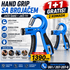 Hand Grip sa ugrađenim brojačem ponavljanja i podesivim otporom, namenjen za vežbanje i jačanje šake, prstiju i podlaktice.