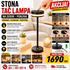 Crna LED stona lampa na dodir sa punjivom baterijom i 3 nivoa osvetljenja, elegantna za stolove u kafićima, restoranima, baštama i domu.