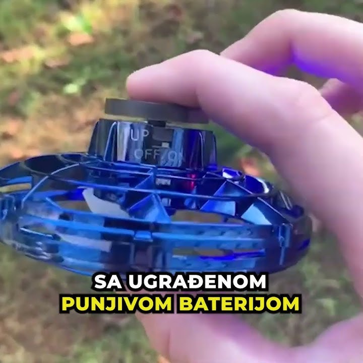 Leteći spinner sa punjivom baterijom i LED svetlom, 360° rotacija. Siguran i zabavan za trikove, bez brige o povredama.