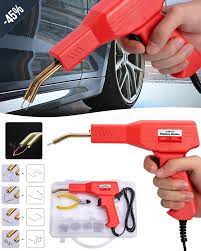 Pištolj za varenje plastike sa koferom, idealan za precizne popravke i varenje plastičnih materijala u praktičnom pakovanju.