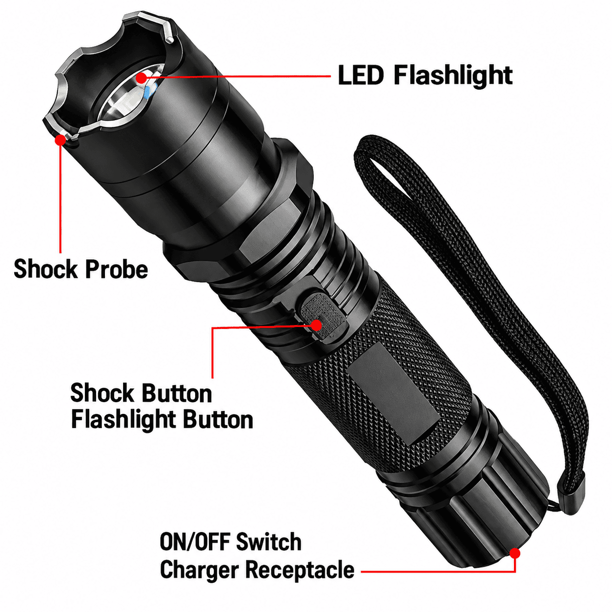 Police 1101 LED lampa sa izdržljivim kućištem i NATO biber sprej 60 ml, praktična kombinacija za osvetljenje i ličnu sigurnost.