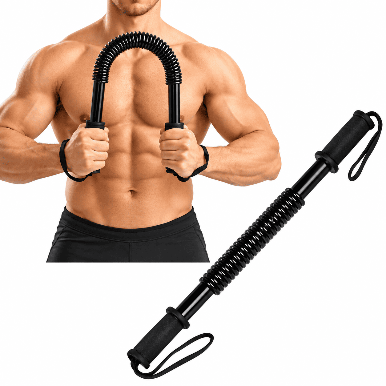 Power Twister opruga za kućni trening sa otporom od 30 kg, prenosiva sprava za vežbanje koja omogućava efikasan trening bez velikih fitnes uređaja.