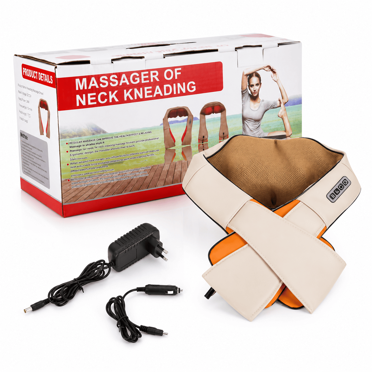 Profesionalni shiatsu masažer za kućnu upotrebu opremljen je snažnim masažnim mehanizmom koji simulira pokrete ruku profesionalnog masera.