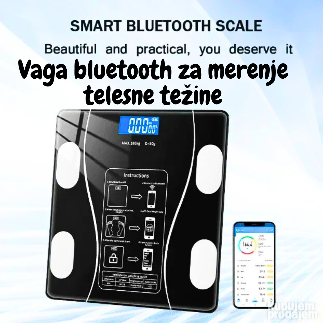 Digitalna vaga za merenje telesne težine bluetooth