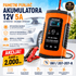 Punjač za akumulator,Automatski punjač akumulatora FOXSUR za automobile, motocikle i kamione.