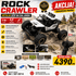 RC Rock Crawler terenski automobil na daljinsko upravljanje sa velikim gumama i amortizerima, namenjen za zabavnu vožnju po različitim podlogama.