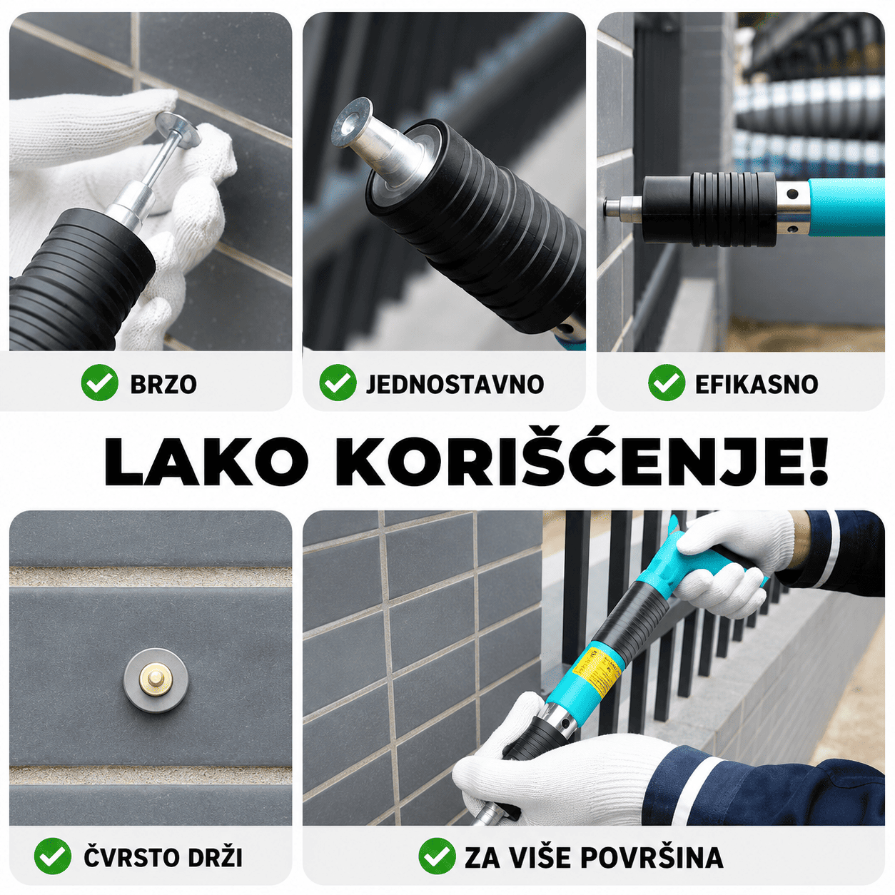 Ekseri sa kapislom u pakovanju od 200 komada za odgovarajući pištolj, praktični za majstore, renoviranje i različite montažne radove.