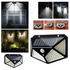 Solarne zidne lampe 4 komada sa po 100 LED dioda, ugrađenim solarnim panelom i širokim uglom osvetljenja za korišćenje na otvorenom.