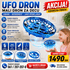 UFO dron na senzor za decu sa zaštitnom mrežastom konstrukcijom i upravljanjem pokretima ruke, namenjen za zabavnu interaktivnu igru.