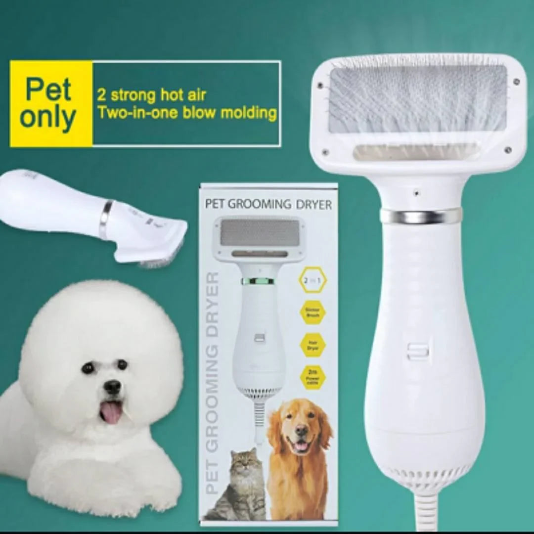 Fen i četka za ljubimce 2 u 1 – idealno za brzu, jednostavnu i efikasnu negu pasa i mačaka.