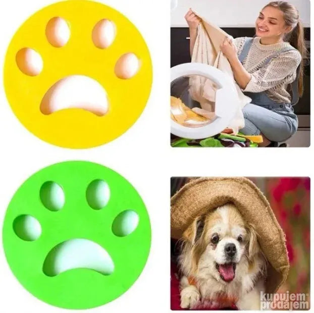 Uklonite dlake kućnih ljubimaca sa svih vrsta tkanina uz pomoć diskova za mašinu za pranje i sušenje veša. Efikasno i sigurno za odeću i posteljinu.