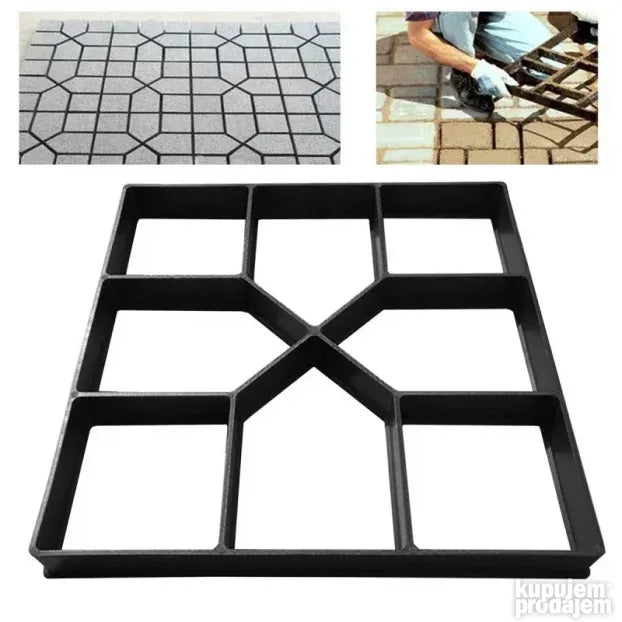 Formirajte betonsku stazu sa kalupom 40×40×4 cm. Odličan za DIY projekte u dvorištu.