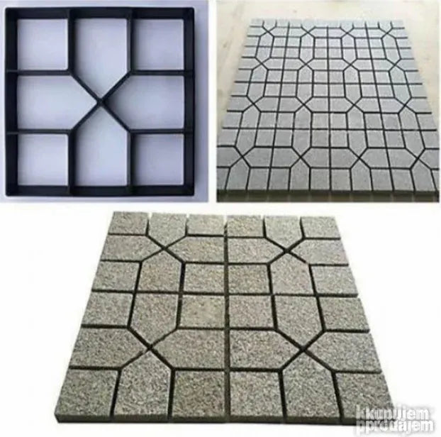 Kreirajte jedinstvenu stazu uz trajni kalup za beton 40×40×4 cm. Lako korišćenje i odličan rezultat.