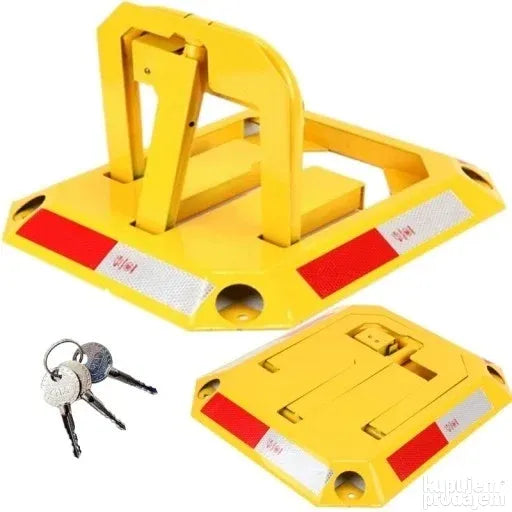 Čelična parking barijera sa sigurnosnom bravom, jednostavna za rukovanje, savršena za kontrolu pristupa.