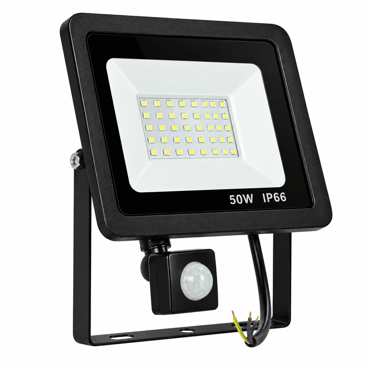 LED reflektor sa senzorom pokreta 50W za spoljašnju montažu, otporan na kišu i prašinu zahvaljujući IP66 zaštiti.