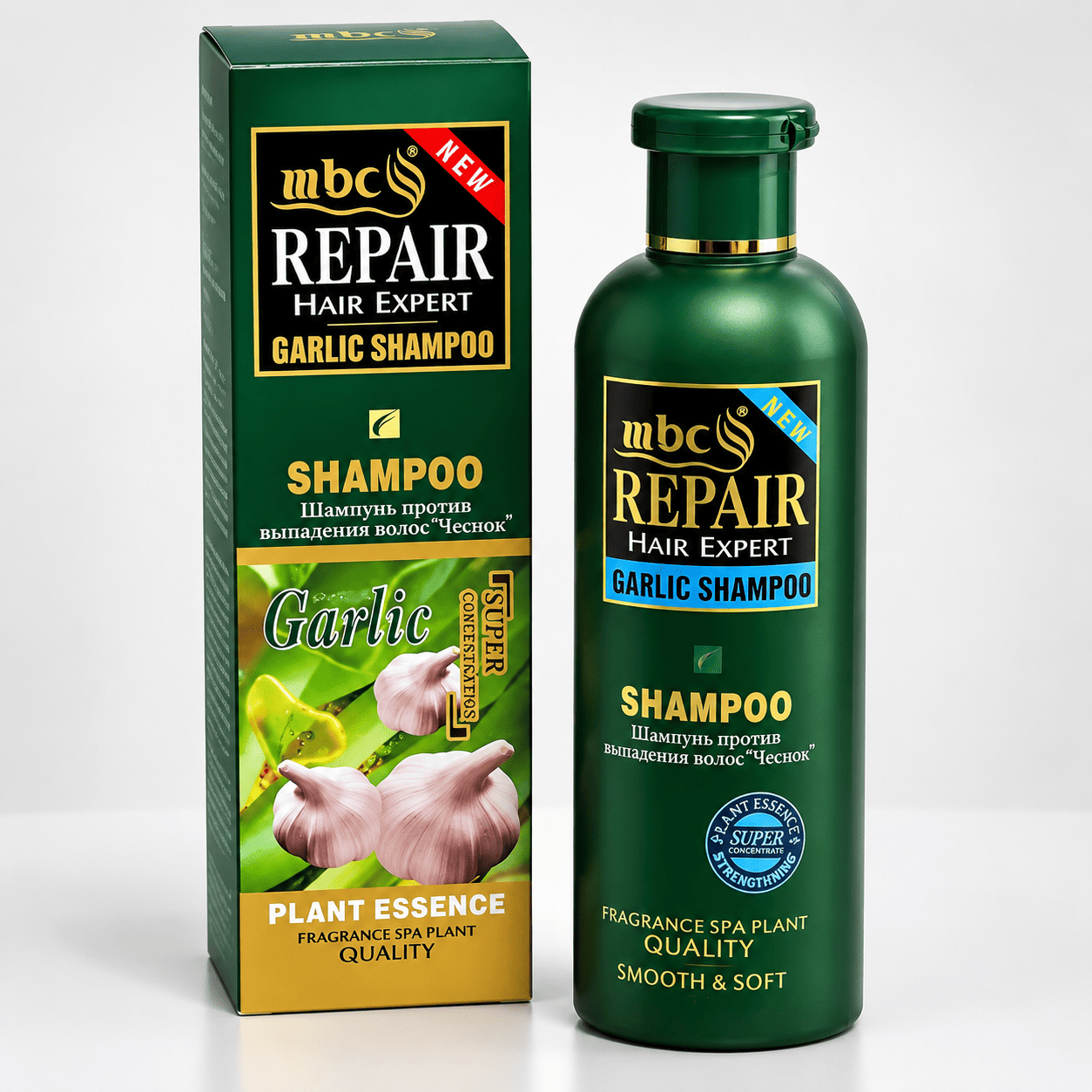 Šampon protiv opadanja kose sa ekstraktom belog luka, formula za jačanje korena, obnovu i negu oštećene kose.