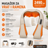 Električni shiatsu masažer za vrat, ramena i leđa sa funkcijom grejanja pruža duboku relaksaciju mišića i pomaže u smanjenju napetosti nakon napornog radnog dana.