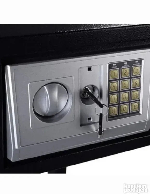 Sef 35x25x25 cm sa 2 ključa, elektronska brava za sigurno čuvanje vrednosti u privatnom ili poslovnom prostoru.